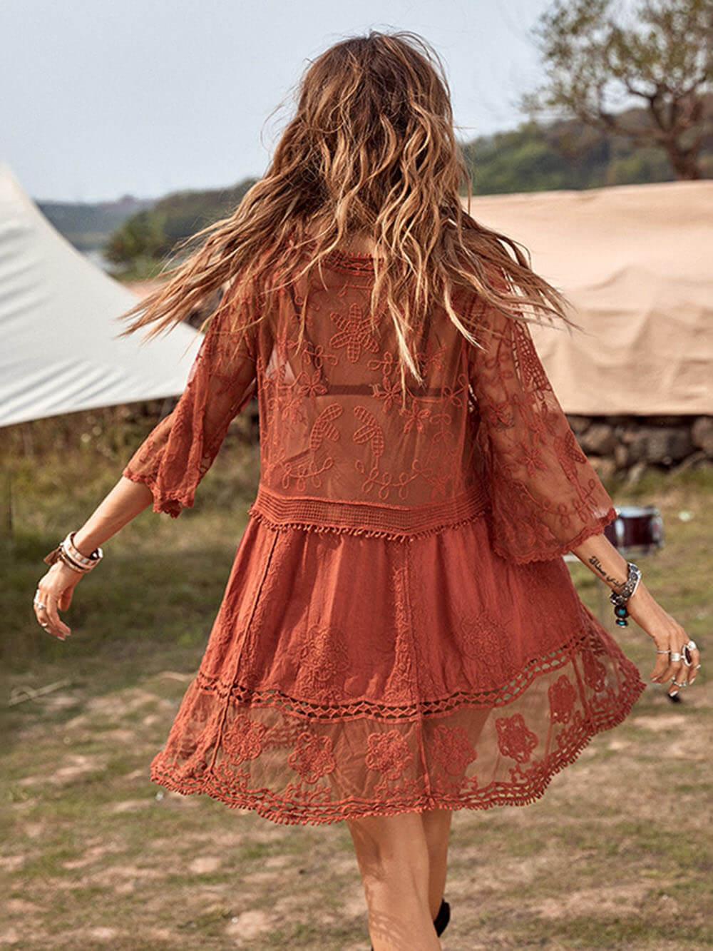 Solara Lace Beach Cover-Up