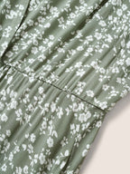 Plus Size Ditsy Floral Flutter-Sleeve Maxi Dress