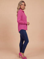 Classic Collared Button-Up Blouse