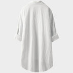 Maeve Long-Sleeve Button-Up Blouse in White by Aurelia Sun