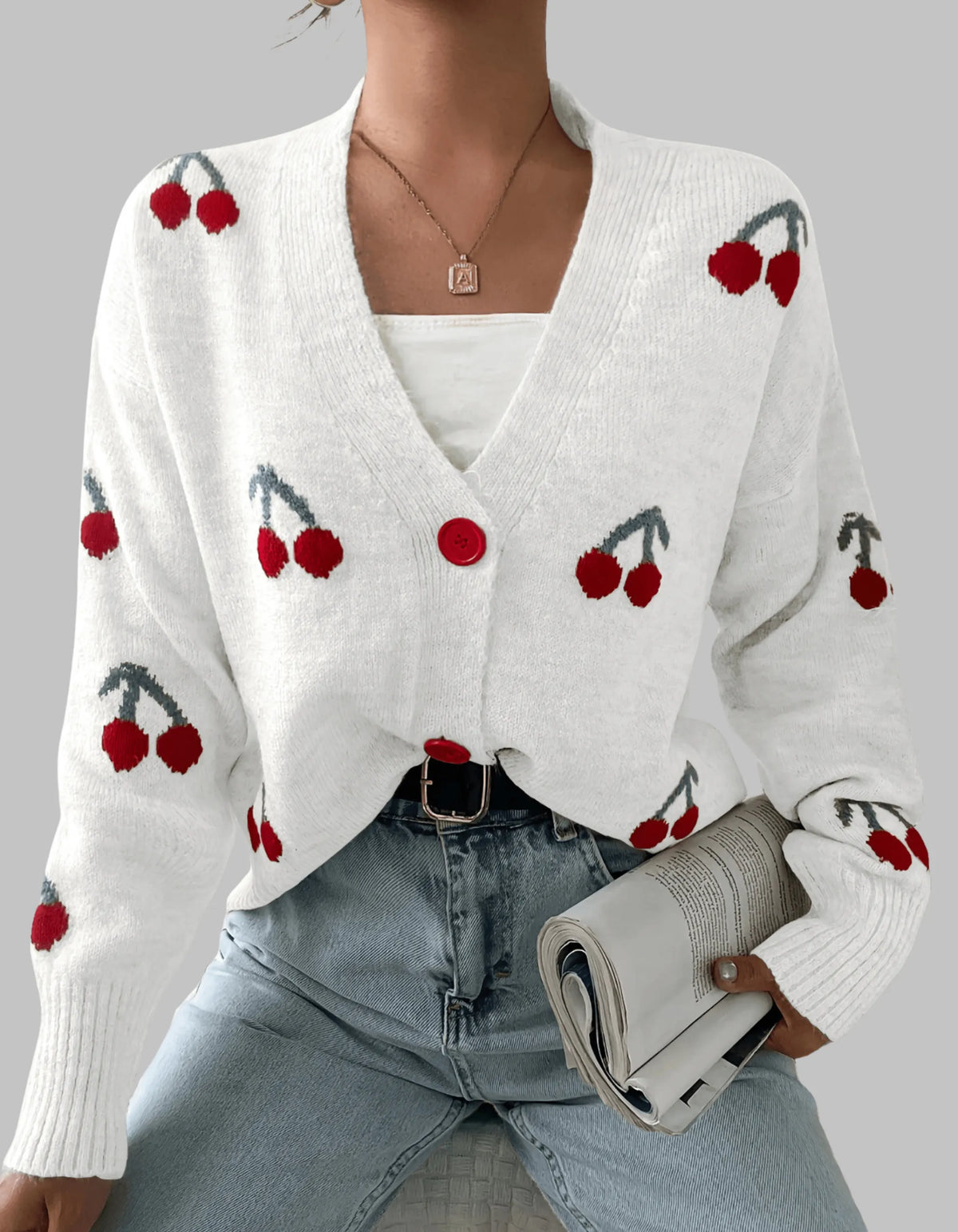 Button-Front Everyday Knit Cardigan