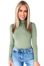 Women's High-Neck Long-Sleeve Top – Green Bay