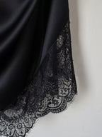 Women's Satin Mini Dress with Lace Cape
