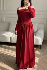 Madeleine Ruched Off-Shoulder Maxi Dress