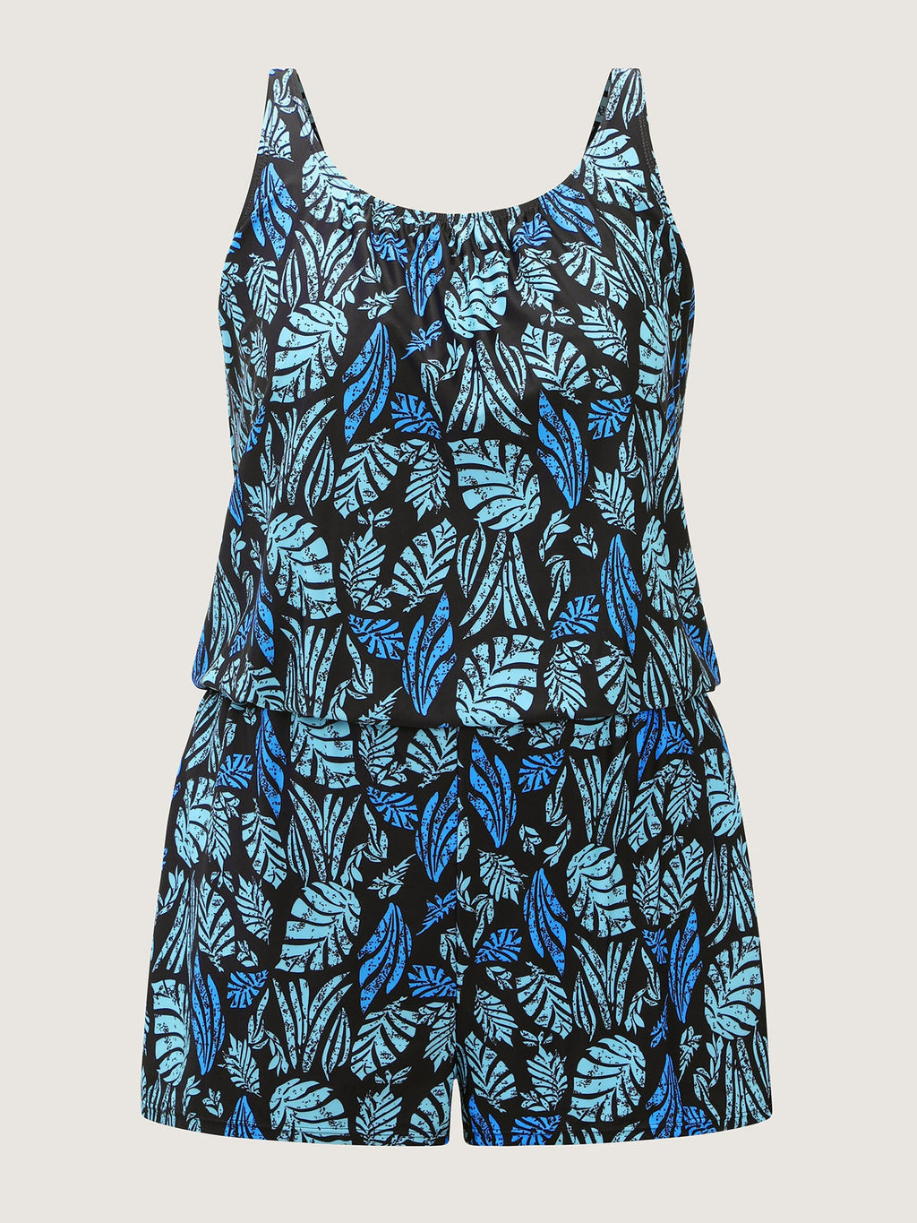 Plus Size Tropical Floral One-Piece Swimsuit