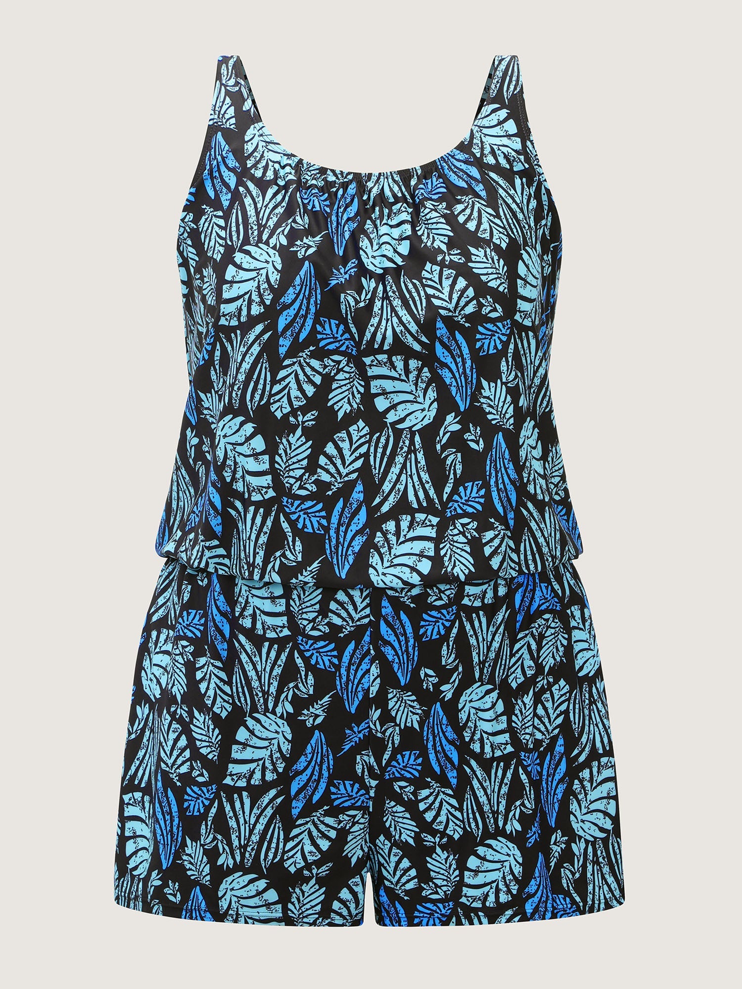 Plus Size Tropical Floral One-Piece Swimsuit