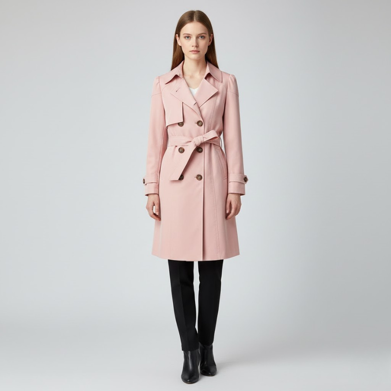 Women's Button-Front Trench Coat – Beige