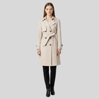 Women's Button-Front Trench Coat – Beige