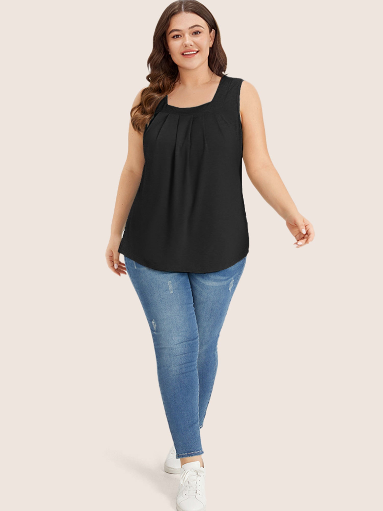 Plus Size Square-Neck Tank Top