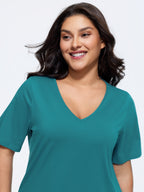 Plus Size Cotton V-Neck T-Shirt