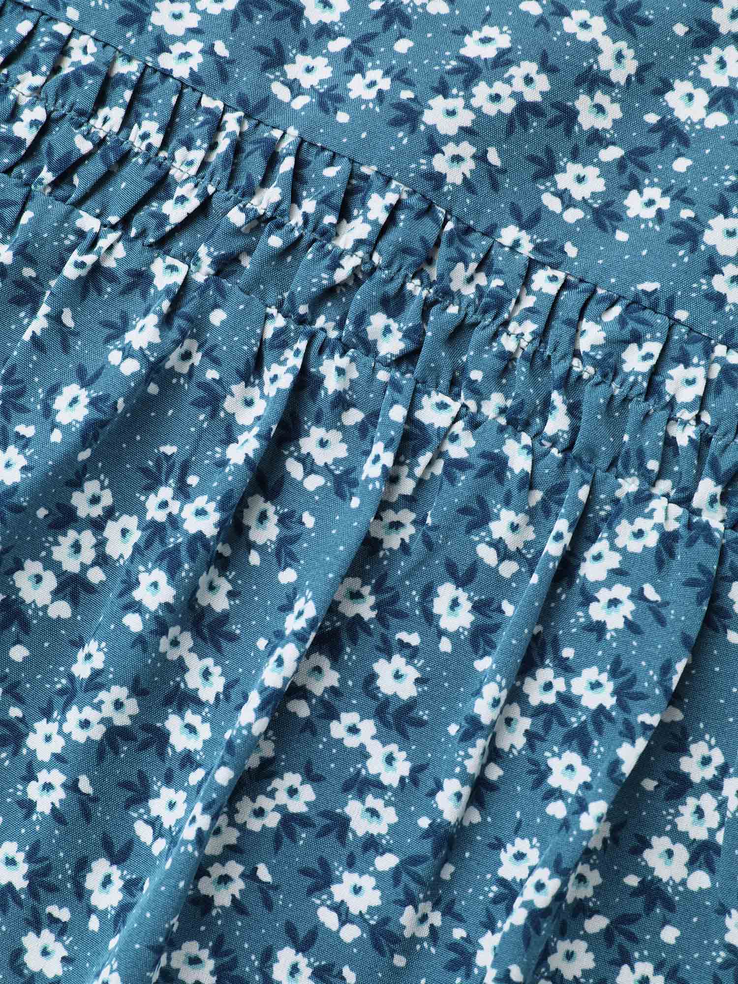 Plus Size Floral Ruffle-Sleeve Blouse