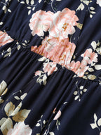 Plus Size Ditsy Floral Flutter-Sleeve Maxi Dress