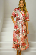 Leah Floral Midi Shirt Dress – Multi by Aurelia Sun