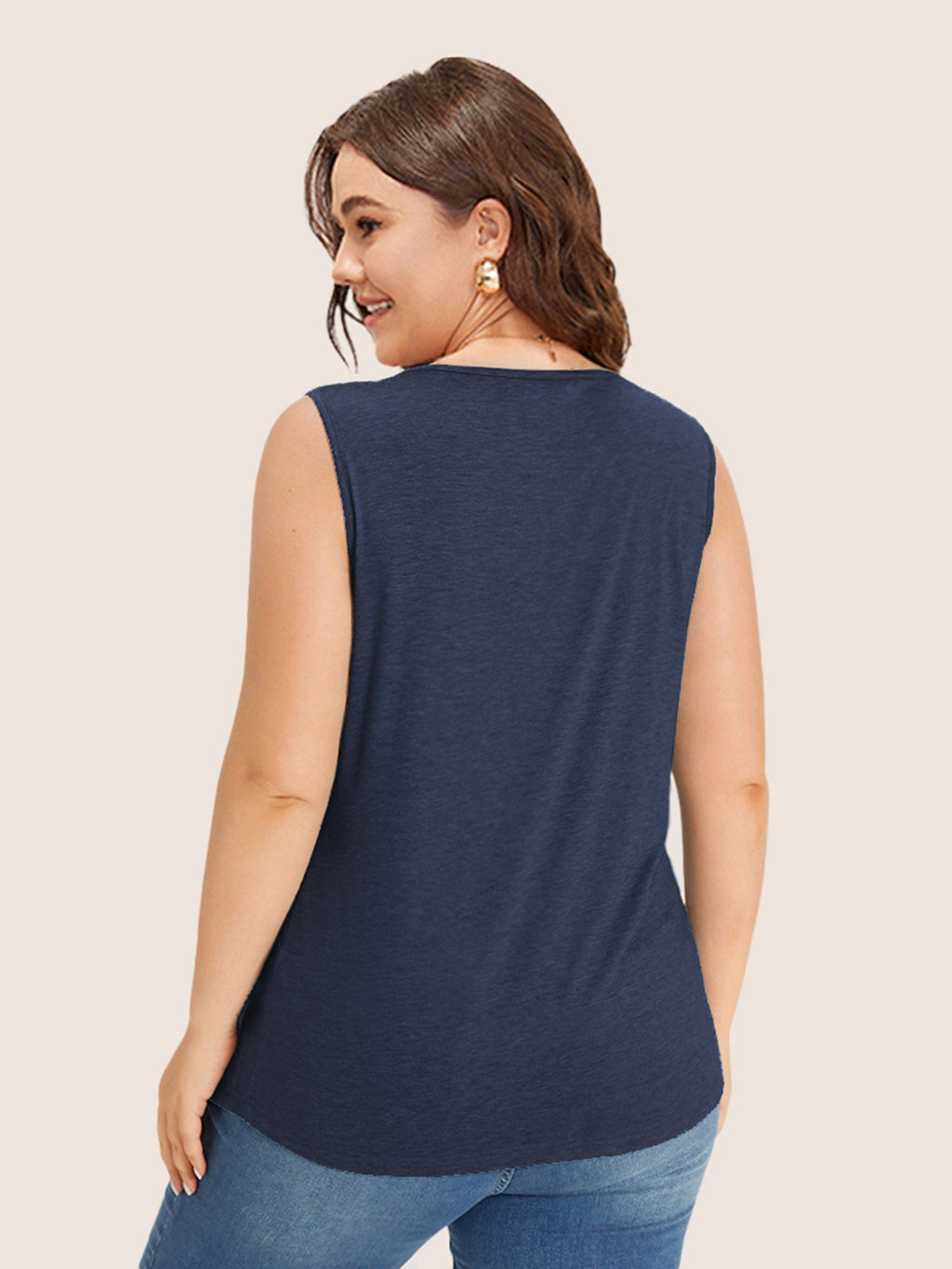 Plus Size Square-Neck Tank Top
