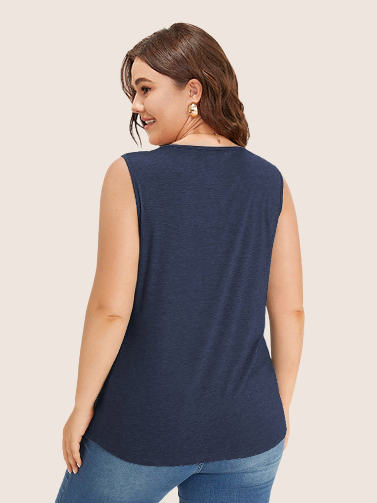 Plus Size Square-Neck Tank Top