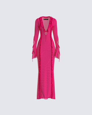 Florence Mesh Cutout Maxi Dress