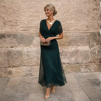 Lizzie Off-Shoulder Maxi Dress – Dark Green
