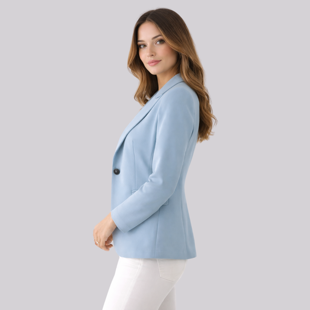 Elodie Tailored Fitted Blazer – Blue