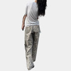 High-Waist Leopard Print Trousers