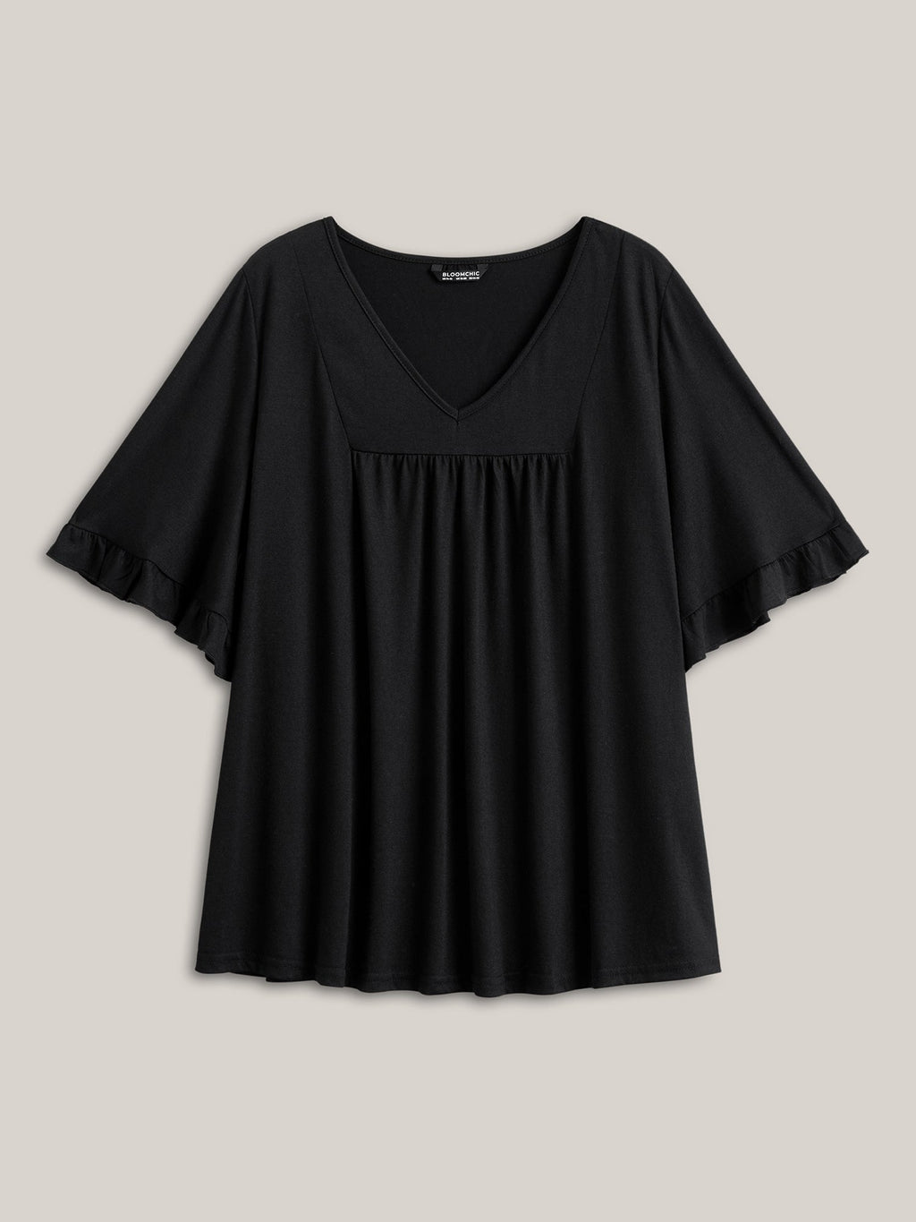 Plus Size Ruffle-Sleeve Jersey T-Shirt