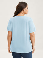 Plus Size Cotton V-Neck T-Shirt