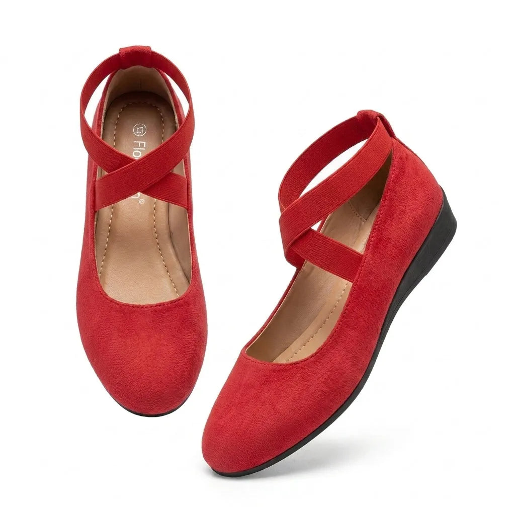 Leather Flat Sandals with Gold Detail
