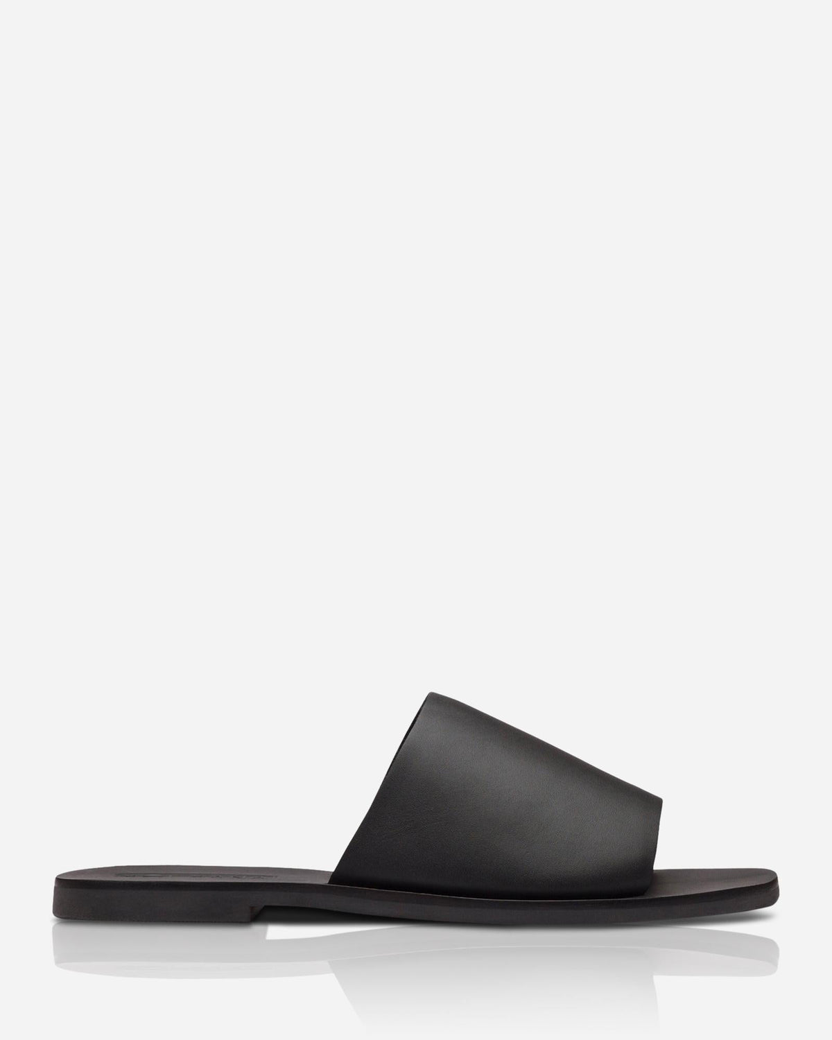 Teresa Leather Slide – Black by Aurelia Sun