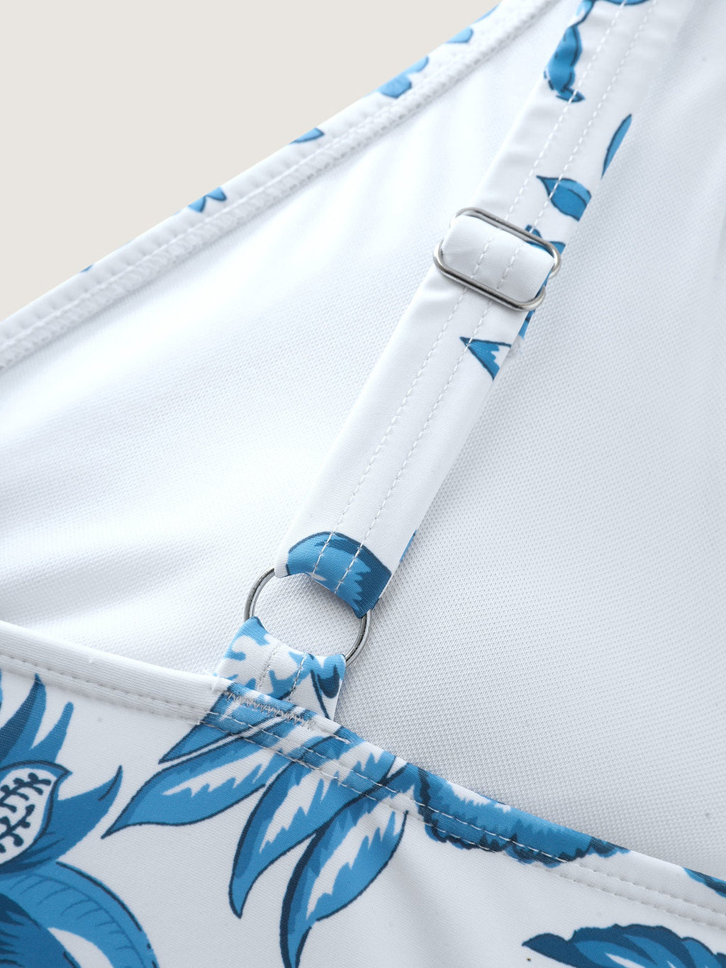 Plus Size Floral Swimsuit & Mesh Sarong Set