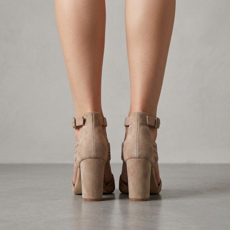 Women's Block Heel Sandals – Beige
