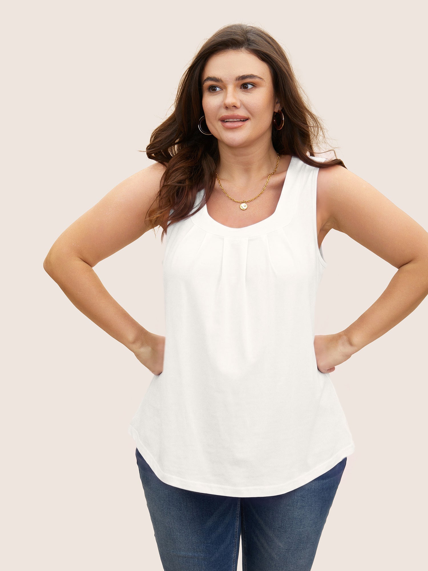 Plus Size Square-Neck Tank Top