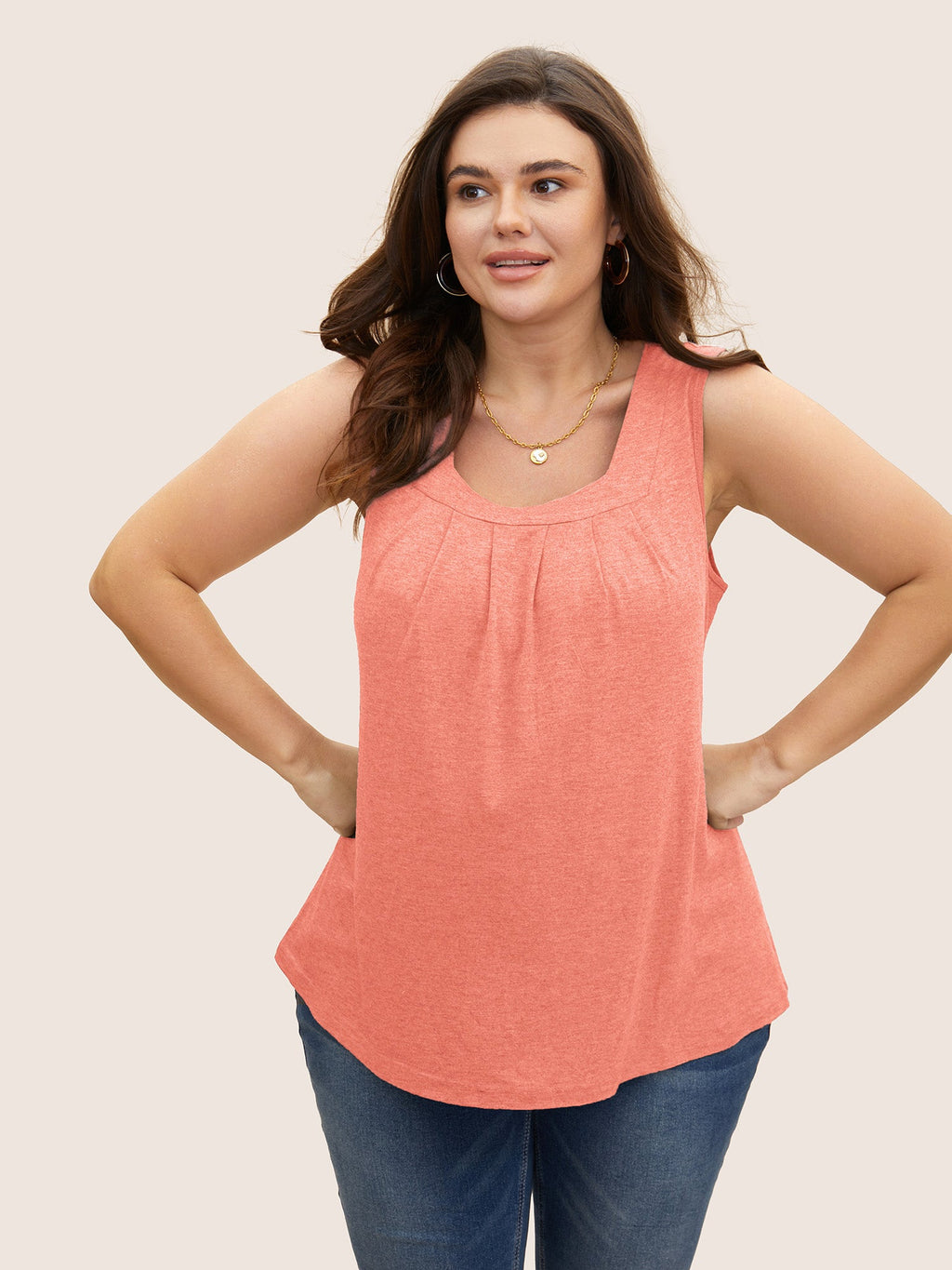 Plus Size Square-Neck Tank Top