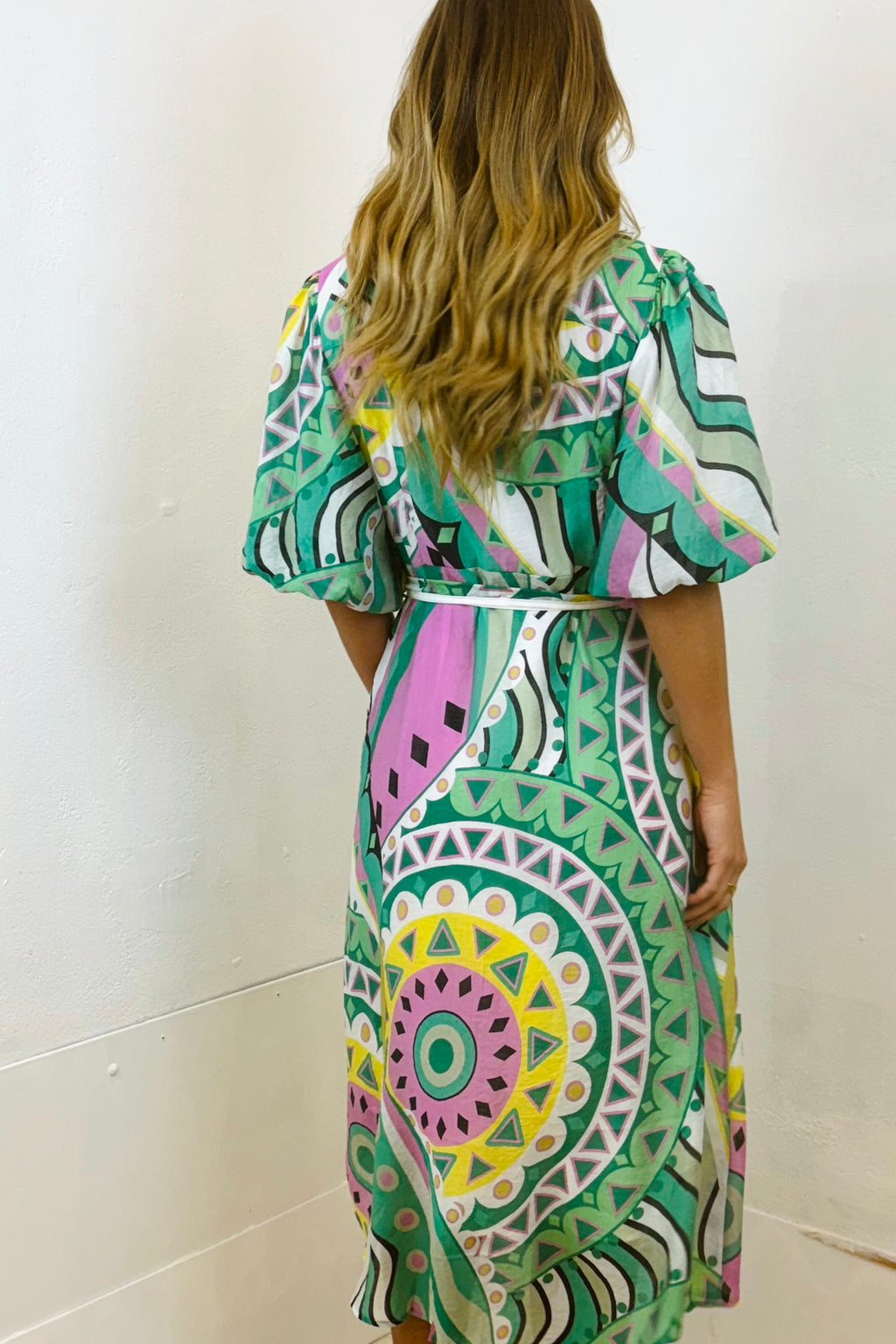 Leah Printed Midi Shirt Dress – Mint by Aurelia Sun