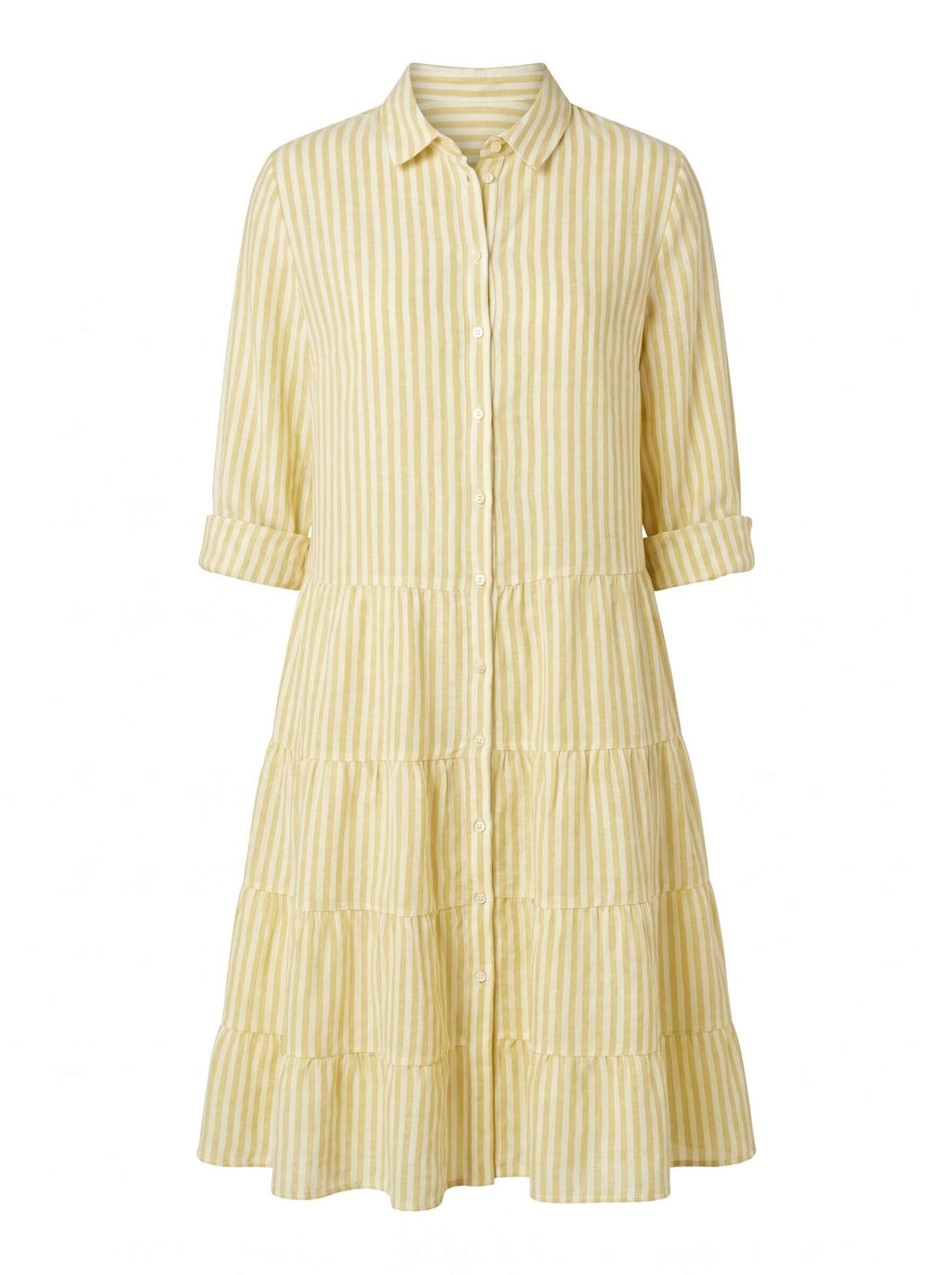 Striped Button-Front Summer Dress