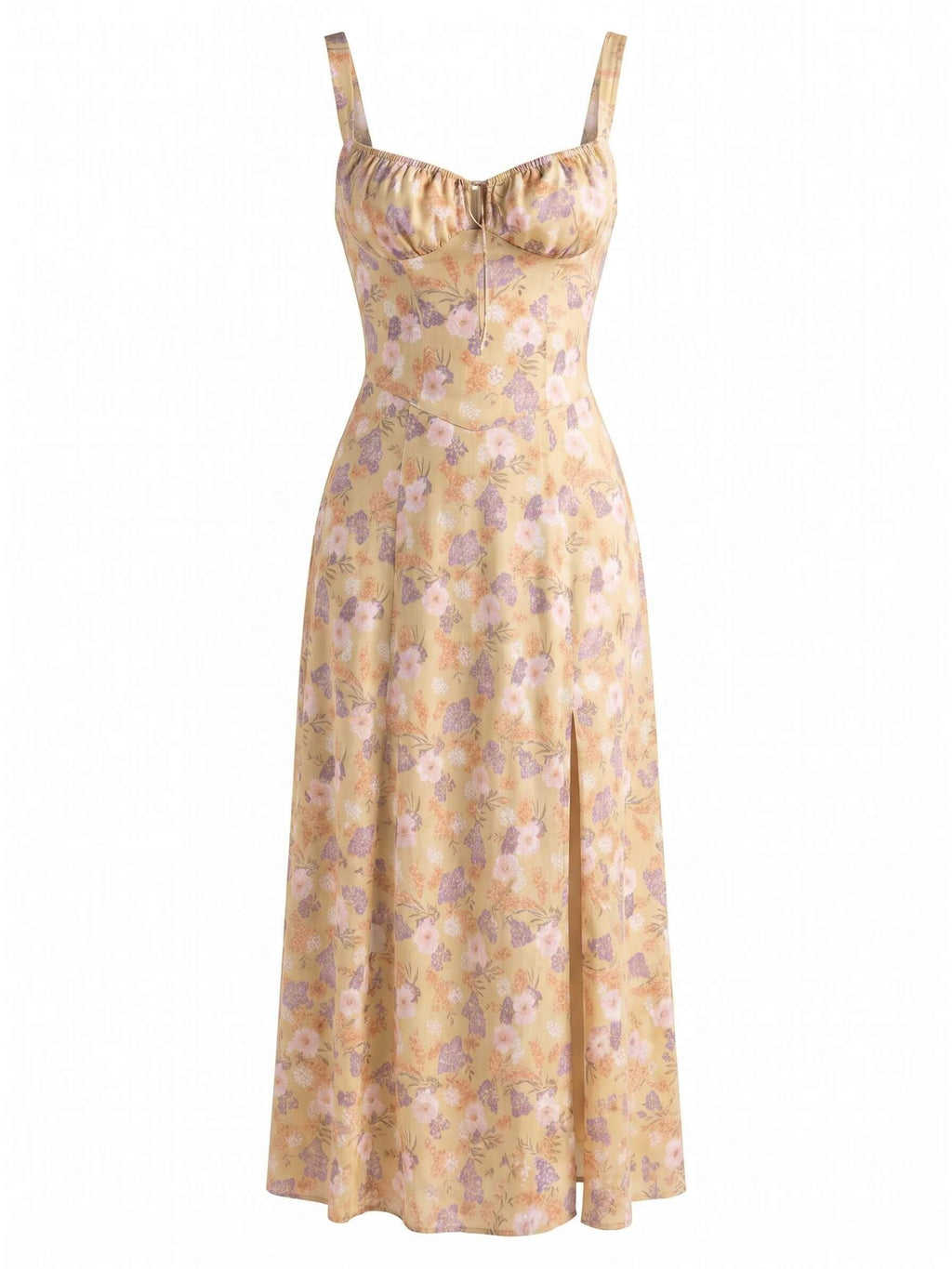 Floral Corset Midi Dress