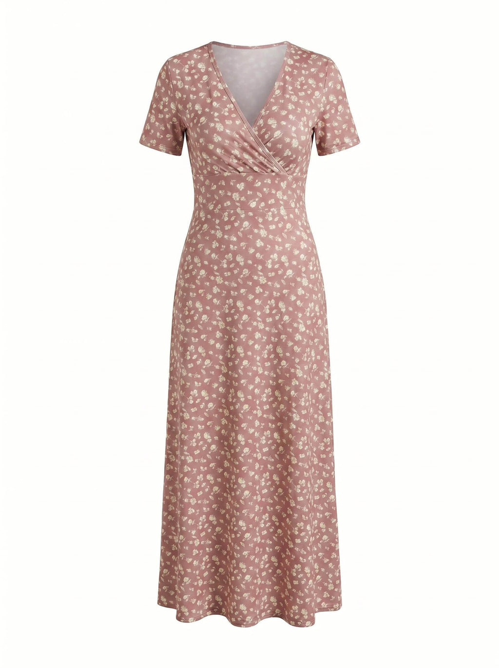 Floral Smocked V-Neck A-Line Dress