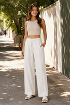 Cool Wide Leg Travel Pants UPF 50+