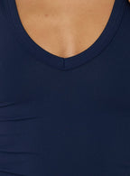 V-Neck Sculpt Tank – Navy