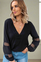 Alba Embroidered Cotton Blouse – Black by Aurelia Sun