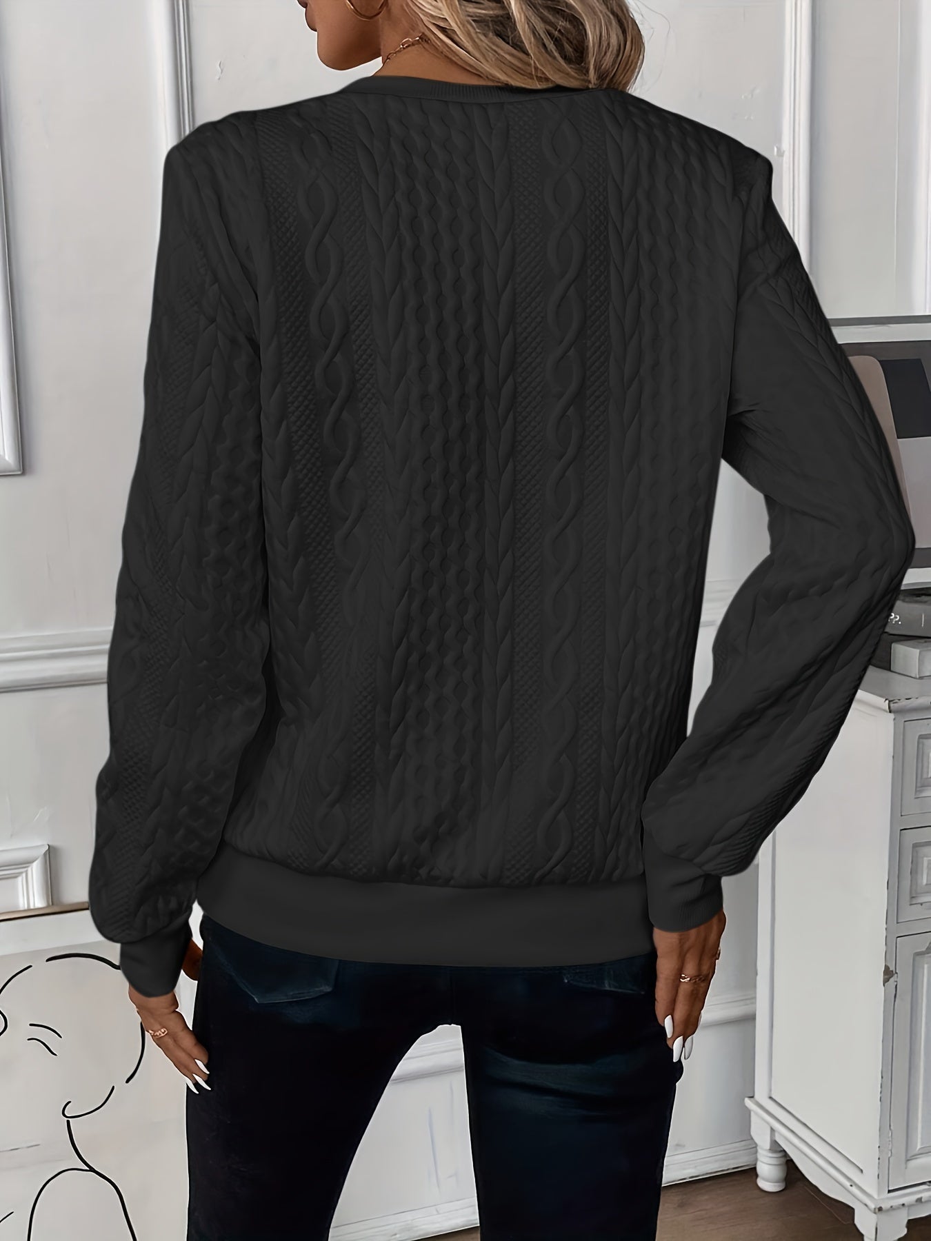 Amy Zip-Neck Knit Sweater – Grey