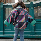 Aria Retro Patchwork Coat – Multi