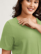 Plus Size Cotton V-Neck T-Shirt