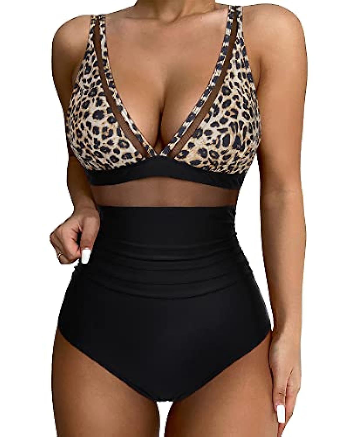 Allegra Mesh Panel One Piece Swimsuit in Pink by Aurelia Sun