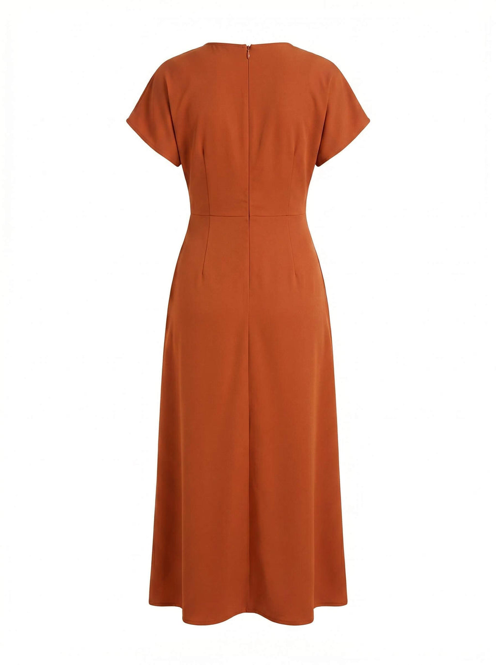 Wrap-Neck Summer Midi Dress