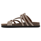 Hayleigh Braided Cork Sandals – Beige