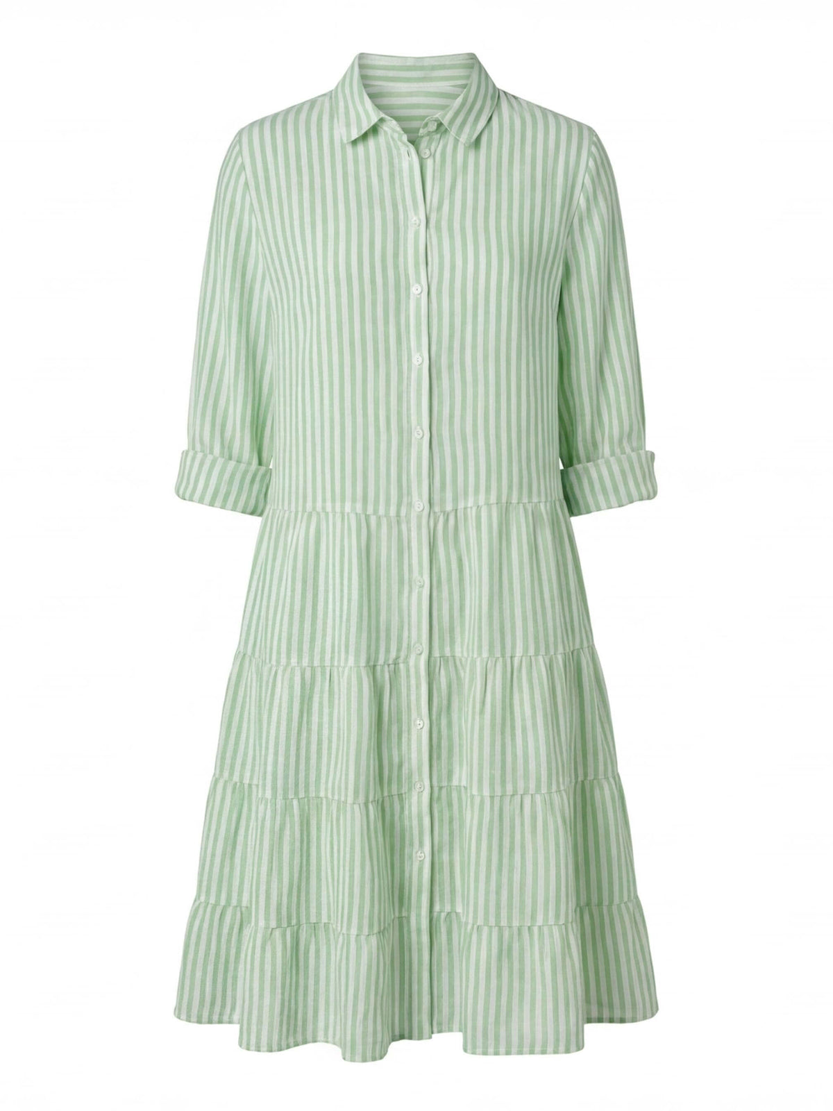 Striped Button-Front Summer Dress