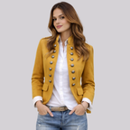 Vivienne Military Button Blazer – Green