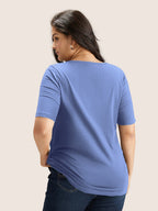 Plus Size Cotton V-Neck T-Shirt
