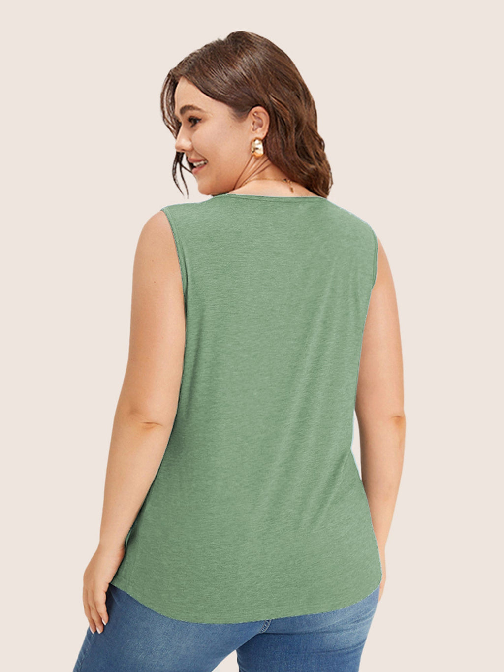 Plus Size Square-Neck Tank Top
