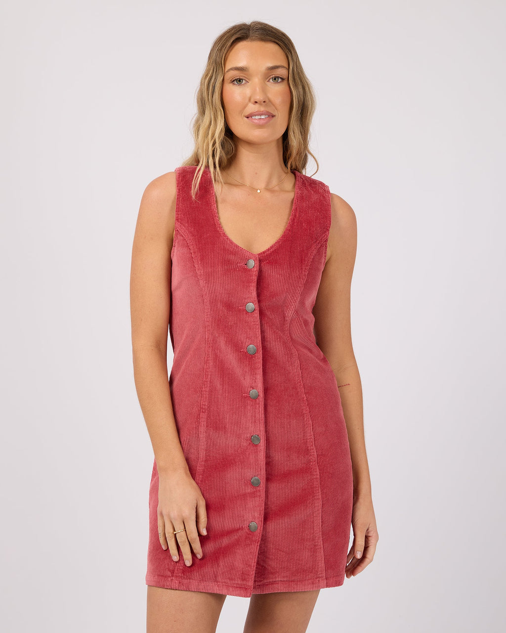 Mara Stretch Corduroy Mini Dress – Ruby in Ruby by Aurelia Sun