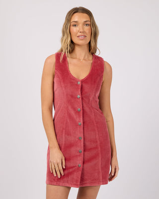 Mara Stretch Corduroy Mini Dress – Ruby